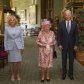 Королева Елизавета II за чаепитием с президентом Америки Джо Байденом и его супругой