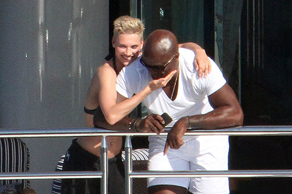 Seal seen enjoying a holiday on a yacht in Sardinia with a mystery blonde woman and some friends