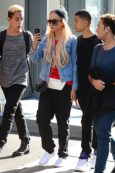 Amanda Bynes talks on her phone while out and about with friends in SoHo, NYC