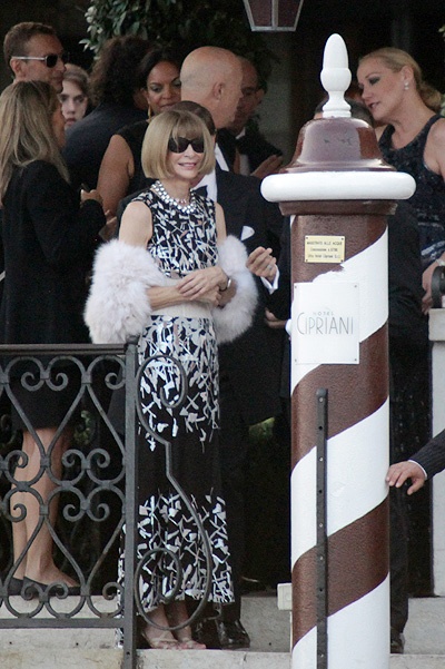 The wedding of George Clooney and Amal Alamuddin in Venice, Italy Featuring: Anna Wintour Where: Venice, Italy When: 27 Sep 2014 Credit: KIKA/WENN.com **Only available for publication in UK, Germany, Austria, Switzerland, USA**
