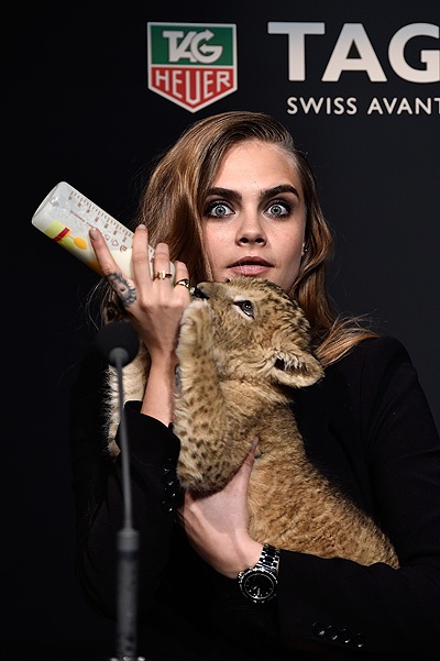 TAG Heuer- Cara Delevingne, Catwalking With A Lion