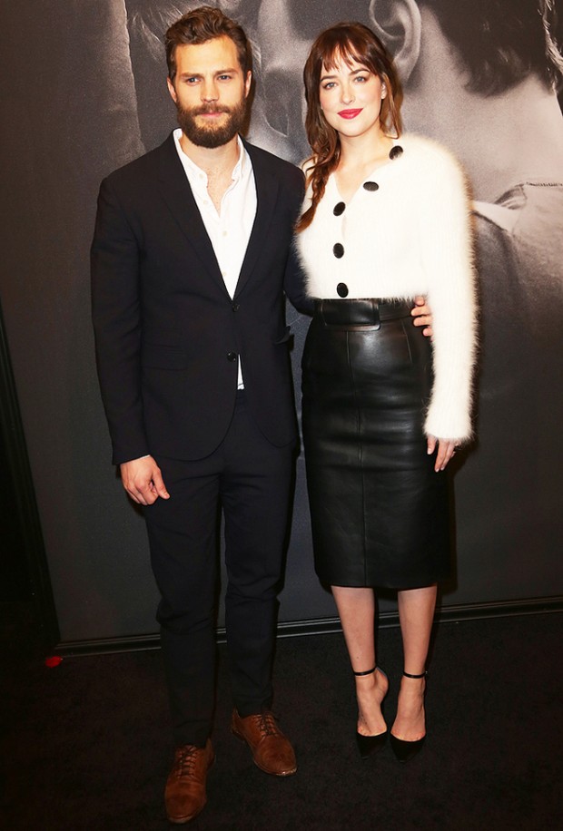 Celebrity arrivals at the 'Fifty Shades of Grey' Premiere in NYC