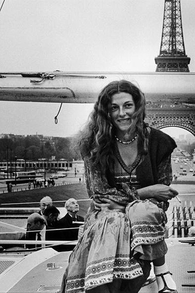 The Female Navigator Florence Arthaud During The Christening Of The Biotherm In Paris 1979