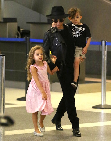 Semi-Exclusive... Nicole Richie & Kids Land At LAX Airport