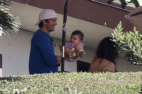 *EXCLUSIVE* **NO WEB** Ashton Kutcher and Mila Kunis introduce baby Wyatt to their celebrity friends  **MUST CALL FOR PRICING**