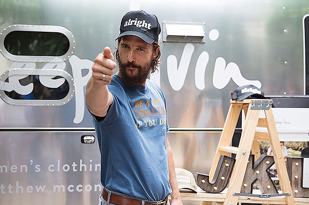 Matthew McConaughey Hosts "just keep livin" Pop-Up Shop In Hometown Of Austin, TX