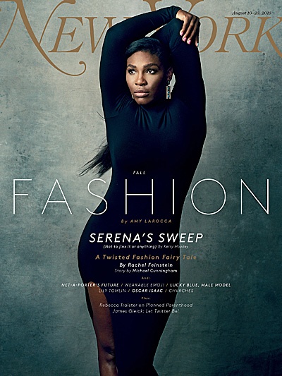 Serena Williams on the cover of  New York magazine. Photo Credit: Norman Jean Roy 