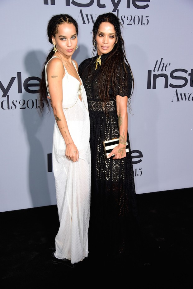 LOS ANGELES, CA - OCTOBER 26:  Honoree Zoe Kravitz (L) and presenter Lisa Bonet attend the InStyle Awards at Getty Center on October 26, 2015 in Los Angeles, California.  (Photo by Frazer Harrison/Getty Images) 