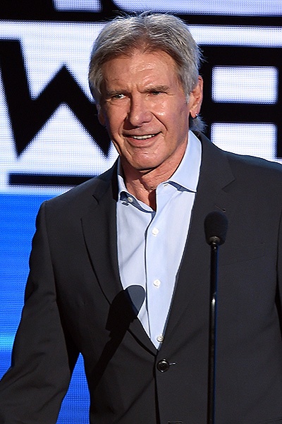 LOS ANGELES, CA - NOVEMBER 22:  Actor Harrison Ford speaks onstage during the 2015 American Music Awards at Microsoft Theater on November 22, 2015 in Los Angeles, California.  (Photo by Kevin Winter/Getty Images) 