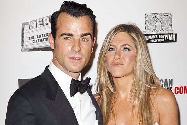 Jennifer Aniston, Justin Theroux in attendance for 26th Annual American Cinematheque Award to Ben Stiller, Beverly Hilton Hotel, Beverly Hills, CA November 15, 2012. Photo By: Emiley Schweich/Everett Collection 