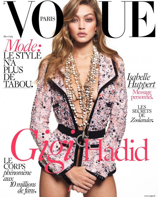 Обнаженная Джиджи Хадид украсила обложку Vogue