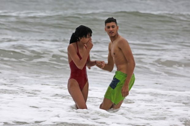 EXCLUSIVE: A bikini clad Willow Smith gets romantic with her boyfriend on the beach in Hawaii.