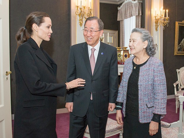 Angelina Jolie, Ban Ki-moon et sa femme en rÈunion ‡ La Haye