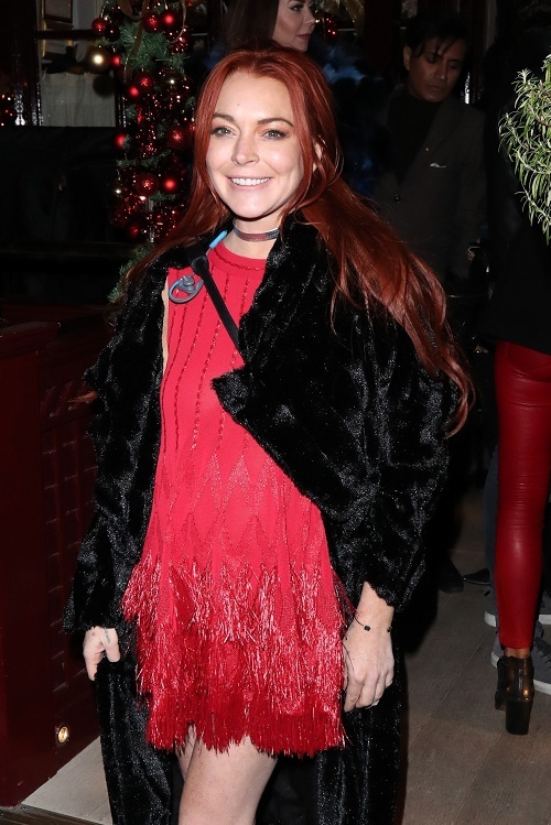Lindsay Lohan Seen Leaving Lou Lous Members Club In London