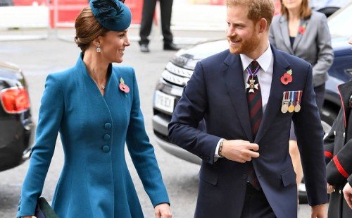 The Duchess Of Cambridge And Prince Harry Attend The ANZAC Day Commemorative Service At Westminster Abbey