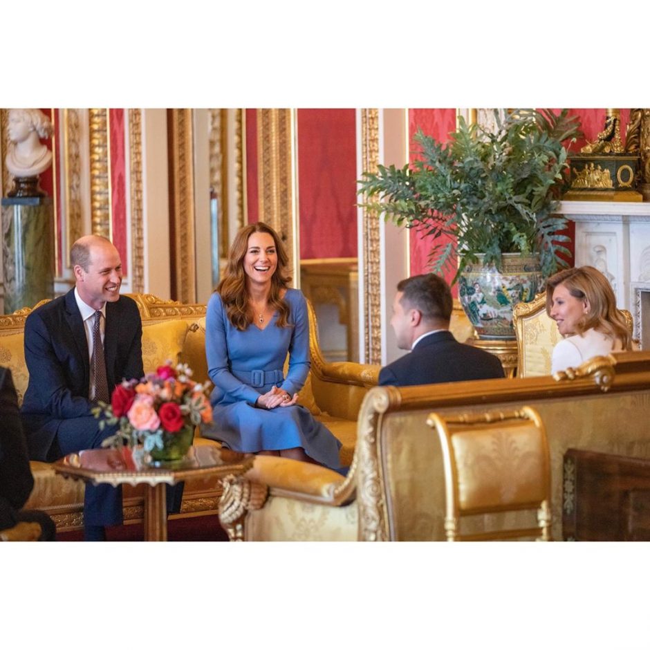 Кейт Миддлтон на приёме президента Украины Владимира Зеленского с женой надела переработанное украшение, принадлежавшее принцессе Диане