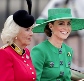 Кейт Миддлтон в изумрудно-зеленом платье на первом марше короля Карла III: фото - 2