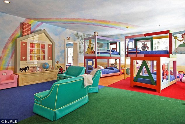 Family home: The mansion has a fully-outfitted child's play gym