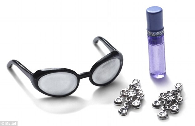 Add-ons: The doll also includes sunglasses, rhinestone earrings and a mini 'perfume' bottle