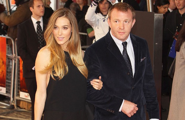 Guy Ritchie and Jacqui Ainsley arriving at the 'African Cats' premiere in London