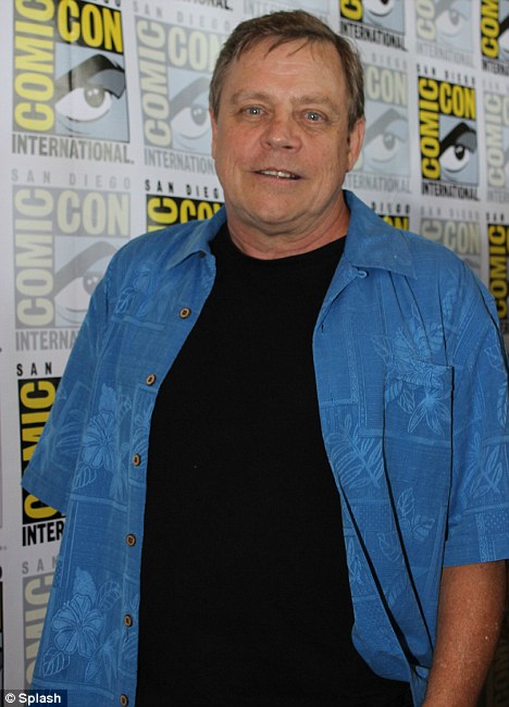 Aging star: Mark Hamill looked substantially heavier than in his heyday as he walked the red carpet at Comic-Con today