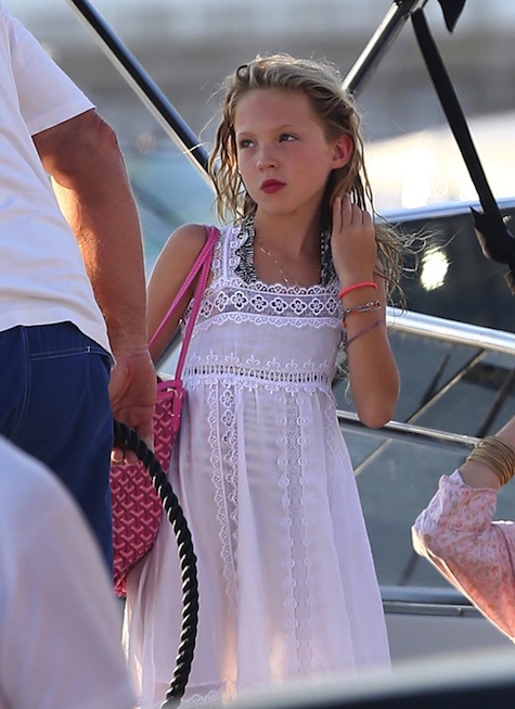 Kate Moss and Daughter Lila Go Yachting in Saint Tropez