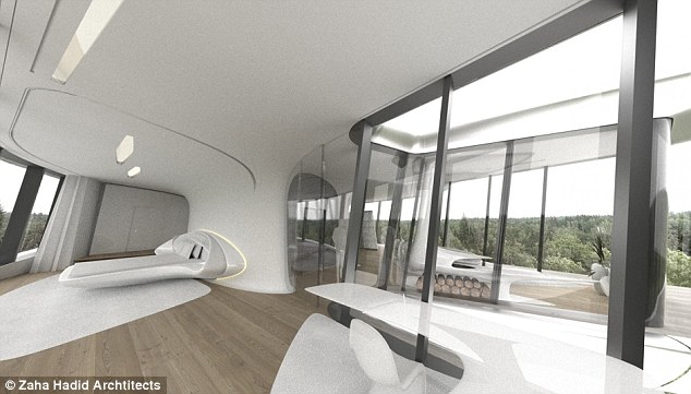 Smooth curves: Zaha Hadid is the brains behind the futuristic mansion
