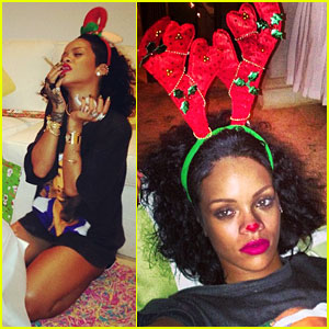 rihanna-is-a-red-nosed-reindeer-at-her-christmas-eve-party