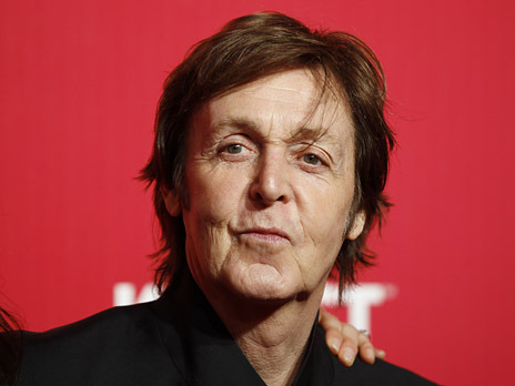 Paul McCartney poses at the 2012 MusiCares Person of the Year tribute honoring McCartney in Los Angeles