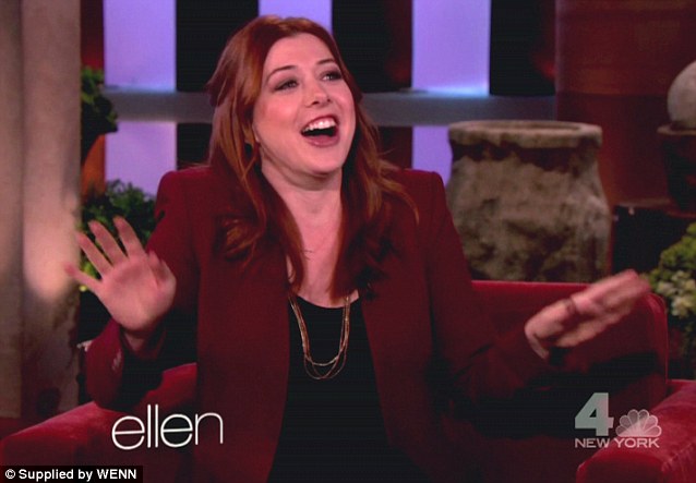 Happy family: Alyson talked about her daughters when she appeared on Ellen on Monday