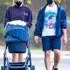 Софи Тернер на редкой прогулке без макияжа с новорожденной дочкой и мужем